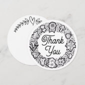 Carte de remerciements floral (Devant / Derrière)