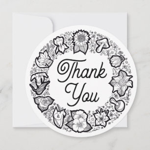 Carte de remerciements floral