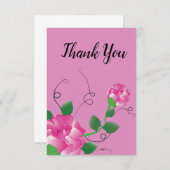 Carte de remerciements floral (Devant / Derrière)