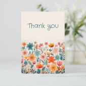 Carte de remerciements floral (Debout devant)