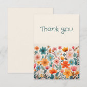 Carte de remerciements floral (Devant / Derrière)
