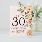 Carte De Remerciements Floral 30e anniversaire (Debout devant)