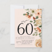 Carte De Remerciements Floral 60e anniversaire (Devant)