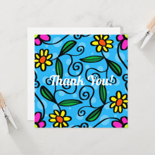 Carte de remerciements floral Abstrait