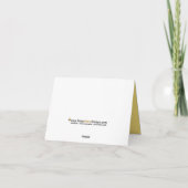 Carte de remerciements Floral Aquarelle // Automne (Dos)