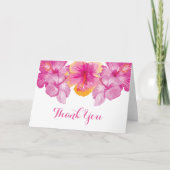 Carte de remerciements floral balayé de ketmie (Devant)