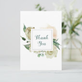 Carte De Remerciements Floral blanc d'hiver (Debout devant)