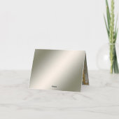 Carte de remerciements Floral Blanc Orné Or (Dos)