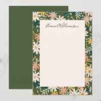 Floral Boho vintage en Pêche et Baby shower vert