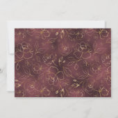 Carte de remerciements Floral Bourgogne (Dos)