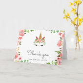 carte de remerciements floral brillant à visage de (Fleur jaune)