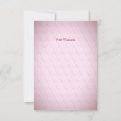 Carte de remerciements Floral Coeur Rose (Dos)