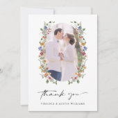 Carte de remerciements floral coloré (Devant)