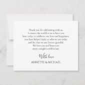 Carte de remerciements floral coloré (Dos)