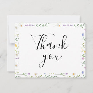 Carte de remerciements floral coloré