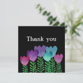 Carte De Remerciements Floral coloré mignon (Debout devant)