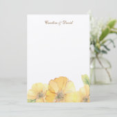 Carte de remerciements floral d'aquarelle (Debout devant)