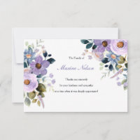 Carte de remerciements floral de lavande