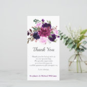 Carte de remerciements floral de lavande violette (Debout devant)