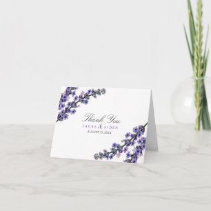 Carte de remerciements floral de mariage de