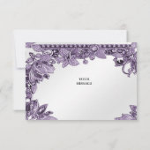 Carte de remerciements floral de pierre gemme viol (Dos)