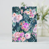 Carte de remerciements floral de profusion de rose (Debout devant)