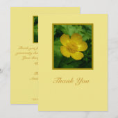 Carte de remerciements floral de sympathie de (Devant / Derrière)