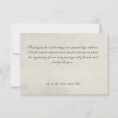 Carte de remerciements floral de tournesol d'été v (Dos)