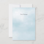 Carte de remerciements Floral d'oiseaux bleus (Dos)