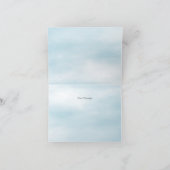 Carte de remerciements Floral d'oiseaux bleus (Intérieur)