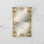 Carte de remerciements Floral d'or (Intérieur)