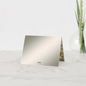 Carte de remerciements Floral d'or (Dos)