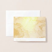 Carte de remerciements floral d'or ou d'argent (Derrière avec enveloppe)