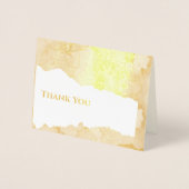 Carte de remerciements floral d'or ou d'argent (Devant)