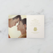 Carte De Remerciements Floral Double Bonheur Mariage chinois 4 Photo (Intérieur)