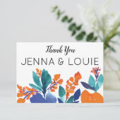 Carte de remerciements floral dynamique (Debout devant)