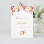 carte de remerciements floral et floral (Debout devant)