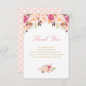 carte de remerciements floral et floral (Devant / Derrière)