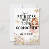 Carte De Remerciements Floral Fairy Godmère Proposition Photo (Devant)