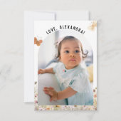 Carte De Remerciements Floral Fairy Godmère Proposition Photo (Dos)