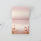 Carte de remerciements Floral Feuille rose (Intérieur)