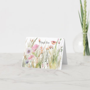 Carte De Remerciements Floral fleur sauvage