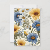 Carte De Remerciements Floral Fleur sauvage élégant moderne (Dos)