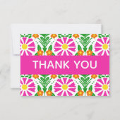 Carte De Remerciements Floral Gratitude in Full Bloom (Devant)