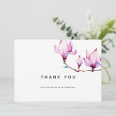Carte De Remerciements Floral Magnolia (Debout devant)