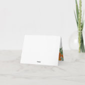 Carte De Remerciements Floral Mariage orange jaune (Dos)