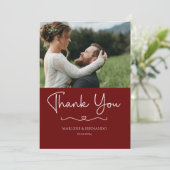 Carte de remerciements floral minimaliste (Debout devant)