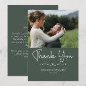 Carte de remerciements floral minimaliste (Devant / Derrière)