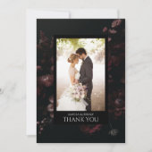 Carte De Remerciements Floral Moody de Bourgogne (Devant)