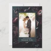 Carte De Remerciements Floral Moody foncé (Devant)